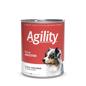 Pack 12 Latas Agility Perro Adulto Vacuno 340 Grs Pack 12 Latas Agility Perro Adulto Vacuno 340 Grs