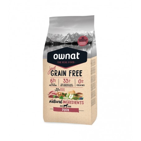 Ownat Just Grain Free Perro Adulto Pato 3 Kg