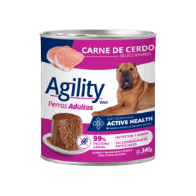 Pack 12 Latas Agility Perro Adulto Carne De Cerdo 340 Gr Pack 12 Latas Agility Perro Adulto Carne De Cerdo 340 Gr