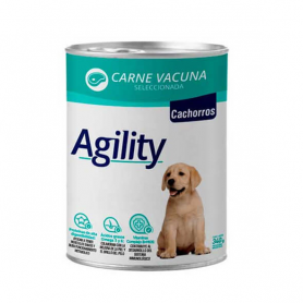Pack 12 Latas Agility Perro Cachorro Vacuno 340 Gr Pack 12 Latas Agility Perro Cachorro Vacuno 340 Gr