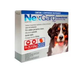 NexGard 3 Comprimidos 25 a 50 Kg 34908 22,990.00