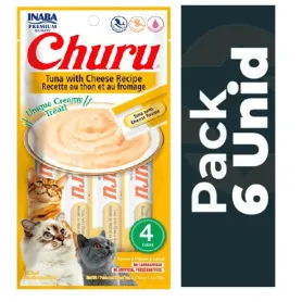 Pack 6 Golosina Churu Gato Atún con Queso 56grs
