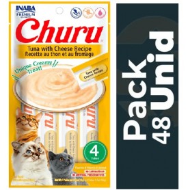 Pack 48 Golosina Churu Gato Atun Con Queso X 4 Unds