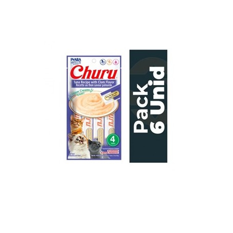 Pack 6 Golosina Churu Gato Atún con Almeja