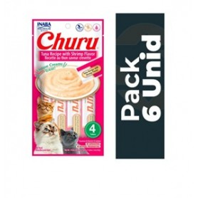 Pack 6 Golosina Churu Gato Atun Con Camaron