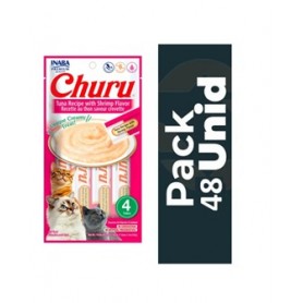 Pack 48 Golosina Churu Gato Atun Con Camaron