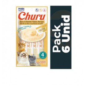 Pack 6 Golosina Churu Gato Atun Con Hojuelas De Bonito