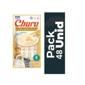 Pack 48 Golosina Churu Gato Atun Con Hojuelas De Bonito