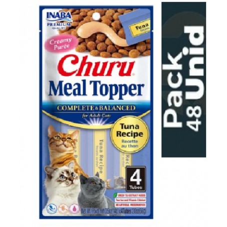 Pack 48 Golosina Churu Meal Topper Atún