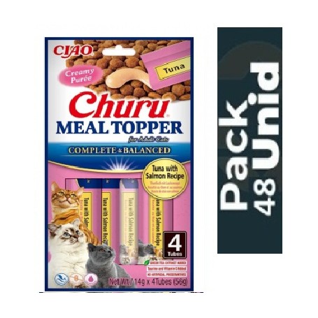 Pack 48 Golosina Churu Gato Meal Topper Atún Y Salmón