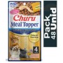 Pack 48 Golosina Churu Gato Meal Topper Pollo y Queso