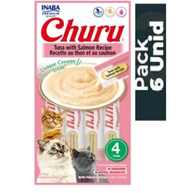 Pack 6 Golosinas Ciao Churu Atún con Salmon 56grs