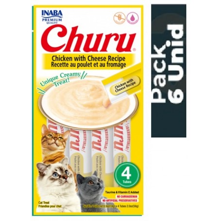 Pack 6 Golosinas Churu Gato Pollo y Queso
