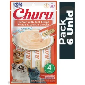 Pack 6 Golosina Churu Gato Pollo con Carne 56grs 42753 14,990.00