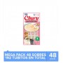 Pack 48 Golosinas Ciao Churu Atún con Salmon 56grs