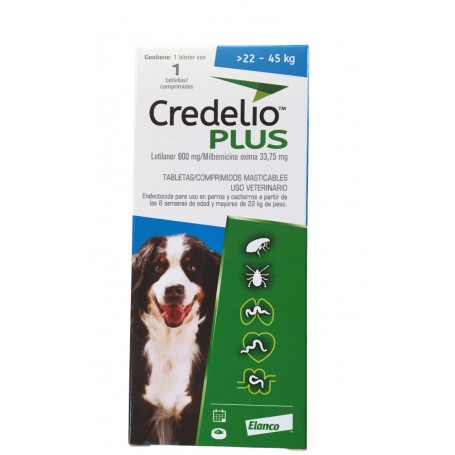 Credelio Plus Perros 22 a 45 Kg 1 Comprimido