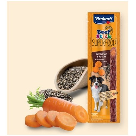 Golosina Vitakraft Perro Beef Chia y Zanahoria Stick