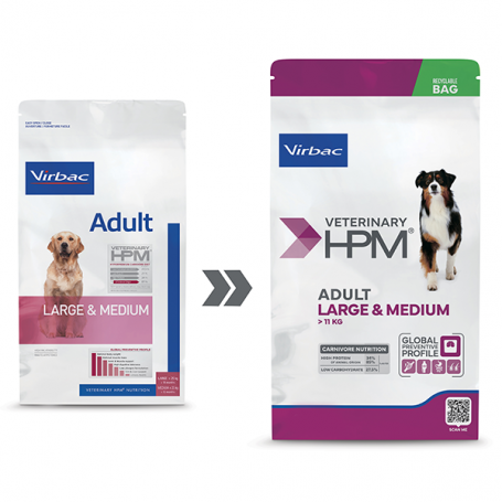Alimento HPM Dog Adult Large & Medium 12 kg