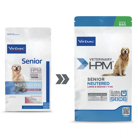 HPM Virbac Senior Neutered Dog Large & Medium 12Kg