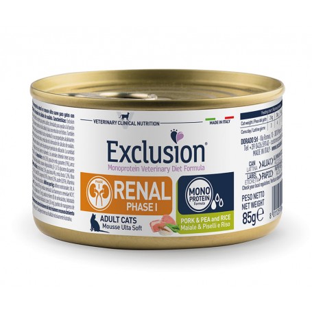 Exclusion Gato Renal Fase 1 Cerdo, Arveja, Arroz 85 grs