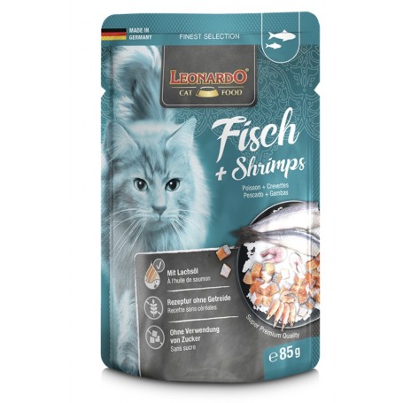 Leonardo Pouch Pescado y Camarones 85g