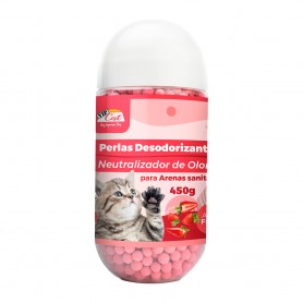 VIP CAT Perlas Desodorizantes para Arena – Aroma Frutilla 450 g