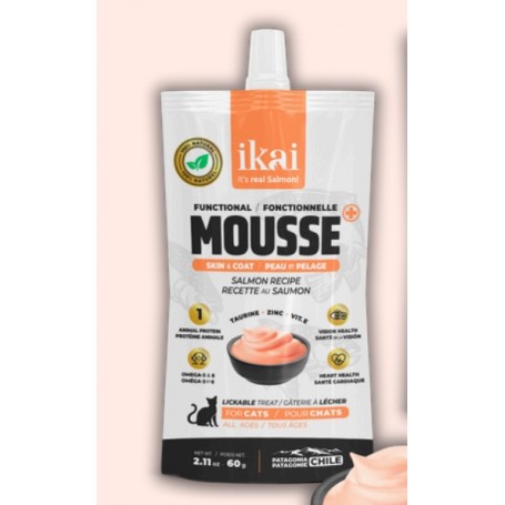 Mousse Funcional Piel y Pelaje para Gatos Ikai Salmon 60 grs