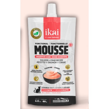 Mousse Funcional CUIDADO DIGESTIVO para Gatos Ikai Salmon 60 grs