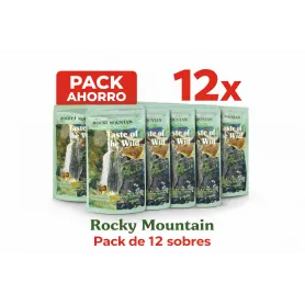 Pack 12 uds Pouch Taste Of The Wild Rocky Mountain Gato 85grs 42912...