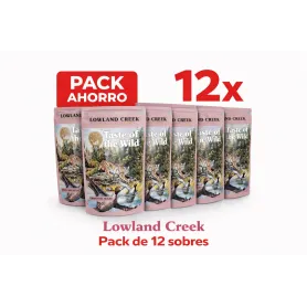 Pack 12 uds Pouch Taste Of The Wild Lowland Creek Gato 85grs 42914 ...
