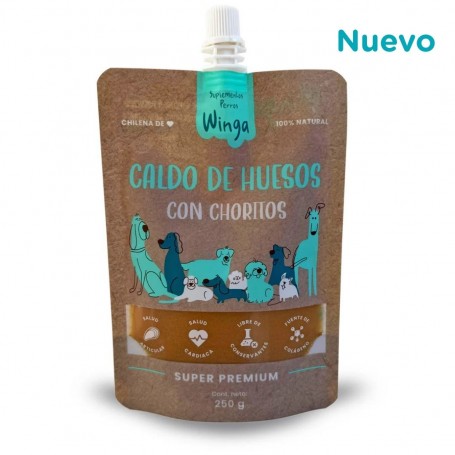 Pouch Winga Caldo de Hueso Con Choritos para Perros