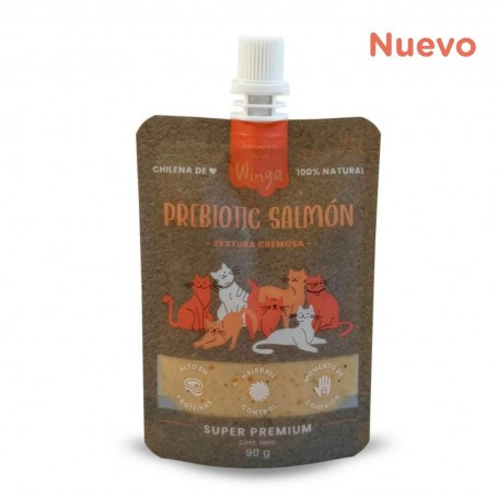 Pouch Winga Prebiotic Salmon Gatos 90grs