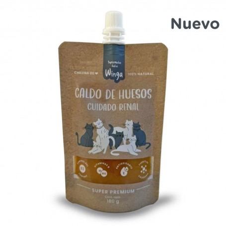 Pouch Winga Caldo de Huesos Renal para Gatos 180grs