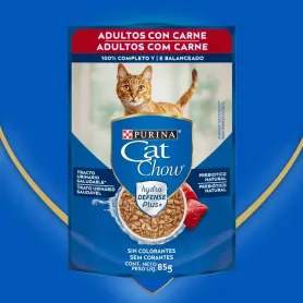 Pack Cat Chow Gato Adulto Carne 15 x 85g