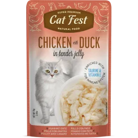 Cat Fest Filete de Pollo con Pato en gelatina Chicken with duck