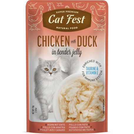 Cat Fest Filete de Pollo con Pato en gelatina Chicken with duck