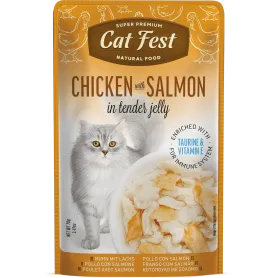 Cat Fest Filete de Pollo con Salmón en gelatina Chicken with salmon