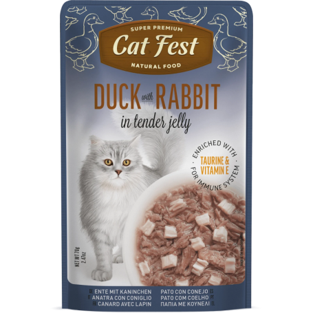 Cat Fest Filete de Pato con Conejo en gelatina Duck with rabbit