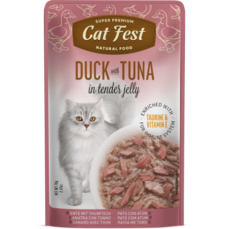 Cat Fest Filete de Pato con Atún en gelatina Duck with tuna