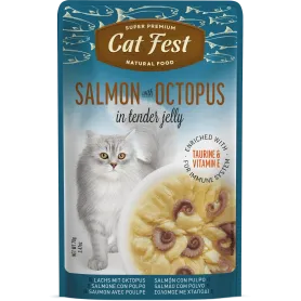 Cat Fest Filetes de Salmón con Pulpo en gelatina Salmon with octopus