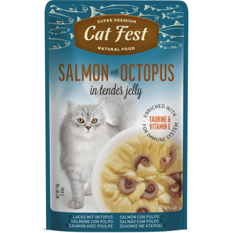 Cat Fest Filetes de Salmón con Pulpo en gelatina Salmon with octopus
