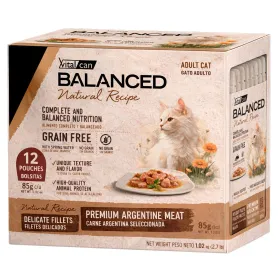 Pack 12 Pouch Gato Adulto Vitalcan Balanced Natural Recipe Filetes ...