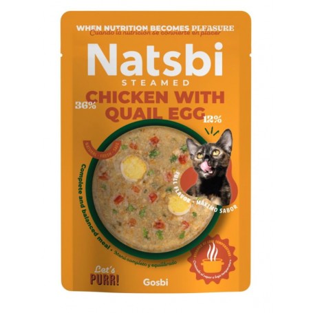 Natsbi Cat Steamed Chicken with Egg 80 grs