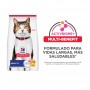 Hills Science Diet Adult 7+, alimento saludable para gato senior y fibras naturales 1.8Kg
