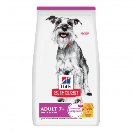 Hills Science Diet Small & Mini Adult 7+, alimento para perro senior raza pequeña y mini 2Kg