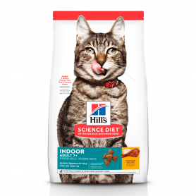 Hills Science Diet Adult Indoor 7+, alimento saludable para gato senior mayores a 7 años de interiores  1.6Kg