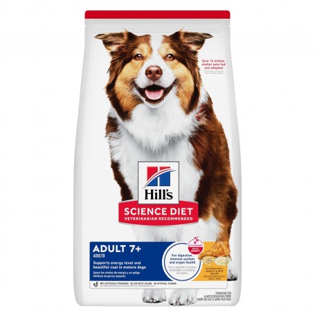 Hills Science Diet Adult 7+, alimento saludable para perro senior sabor pollo 7.5 Kg