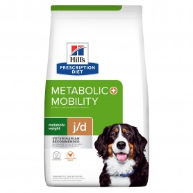 Hills Prescription Diet Metabolic + j/d, Metabolic + Cuidado de Articulaciones, Alimento Seco para Perro, 3.9 kg