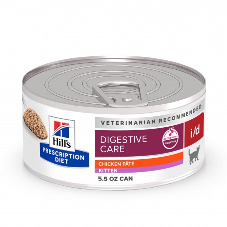 Pack 24 Hills Prescription Diet i/d Kitten, Cuidado Digestivo, Alimento Húmedo para Gatito, 156 g