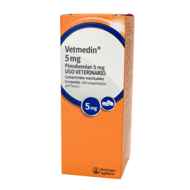 Vetmedin 5 mg Pimobendan x 50 comprimidos